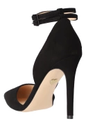 Terry - Schwarze Stilettos mit überzogener Spitze aus Wildleder