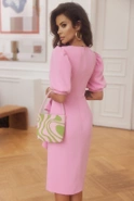 Lorena - Elegantes und romantisches Midikleid in Puderrosa