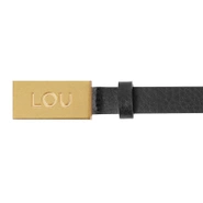 Lita Belt - Elegant Black Women's Belt with Gold Lou Buckle
