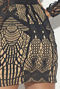 AVA - BLACK GUIPURE DRESS