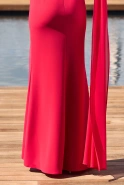 Della - a maxi dress with an asymmetric cut.