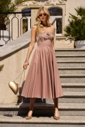 Cosala – Midikleid mit Korsett und Blumenverzierung
