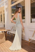 Blythia - Maxikleid mit Drapierungen in einem Erbsengrün-Ton
