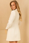 Zissa – ecru mini blazer dress