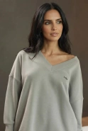 Zorca - ash-colored everyday sweatshirt