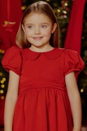 Gabi - red children's dress with rhinestones