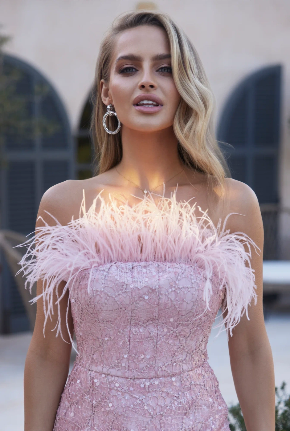 Emre - Corset Mini with Feathers