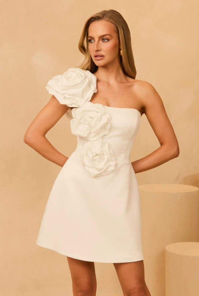 Tinsley – Korsett-Mini-Kleid mit handarrangierten Blumen