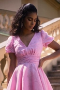 Nilda - Mini cocktail dress in powder pink