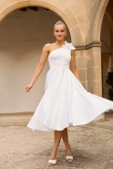 Glimer - asymmetrisches Brautkleid 