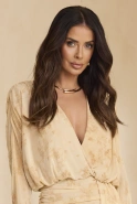 Fossa – mini dress with draping and a decorative sash