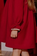 Majka - red children's dress with collar
