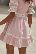 Gerda - Boho-Kleid mit cremefarbener Spitze