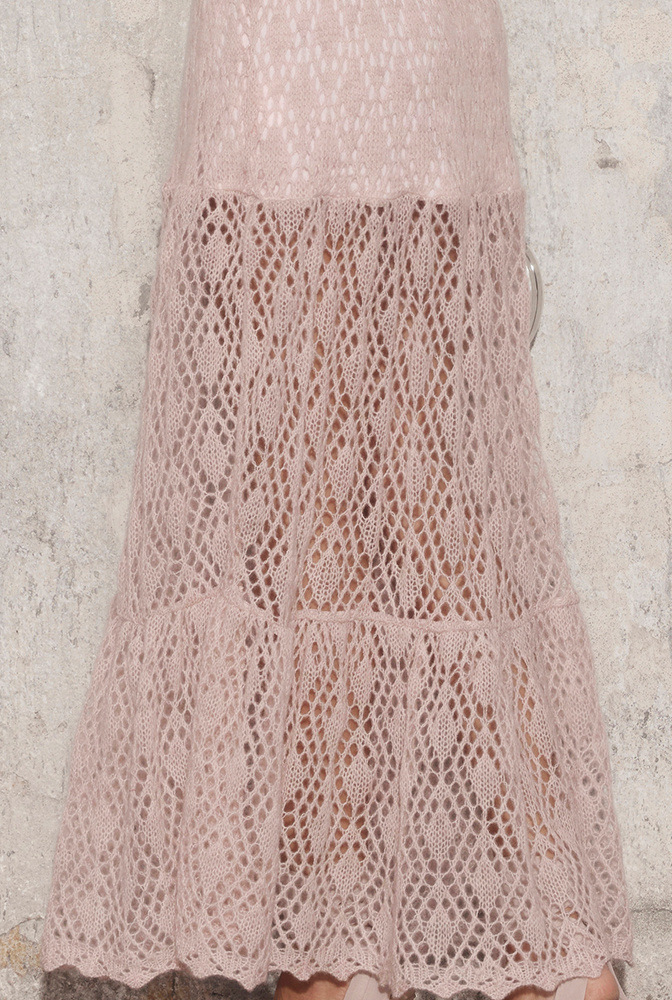 Willow - pink maxi knit dress