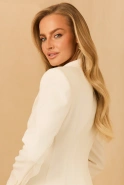 Zissa – ecru mini blazer dress