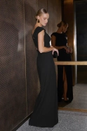 Kasjana – black maxi with delicate silver thread
