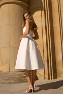 Skyler - corseted midi wedding dress with lace