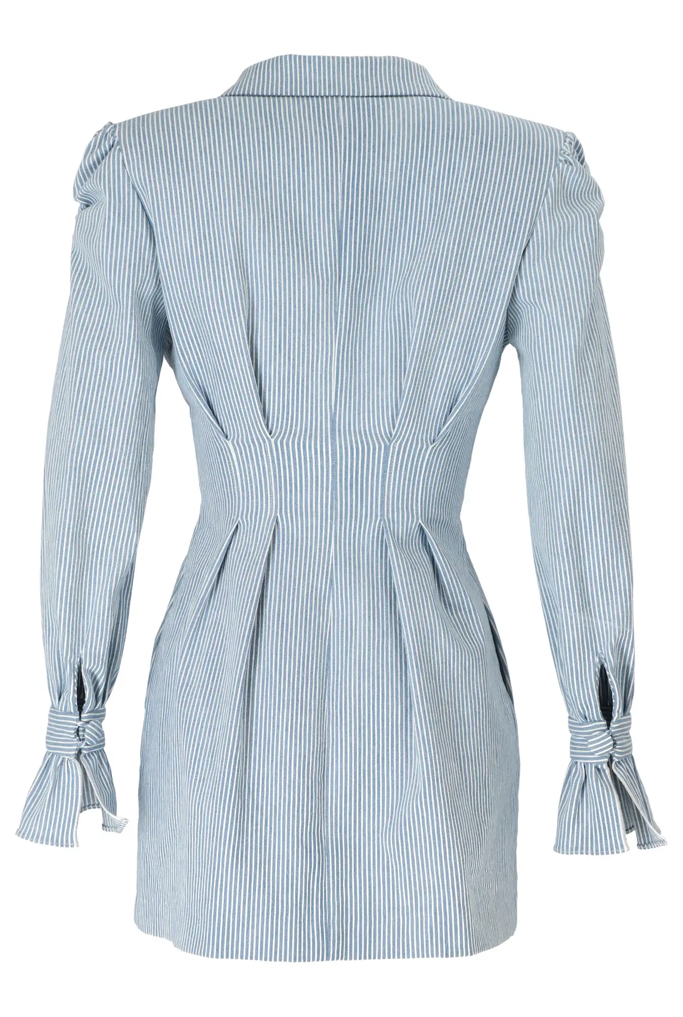 Vari - Blaues Denim-Minikleid mit Ausschnitt