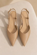 Vianna – beige Pumps mit niedrigem Absatz