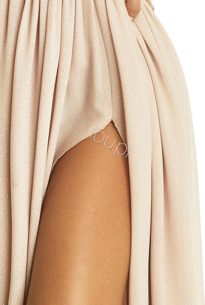 LUNA - NUDE DRESS WITH GLITTER