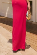 Treysi – red maxi dress with draping