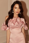 Hemani - Mini Corset Dress in Delicate Pink with Crinkled Collar
