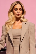 Djihene - beige jacket with wool additions