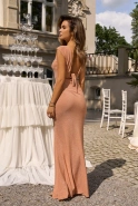 Berenika - Drapiertes Maxikleid mit Schnürung im Rücken