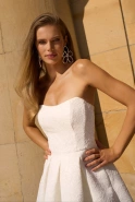 Skyler - corseted midi wedding dress with lace
