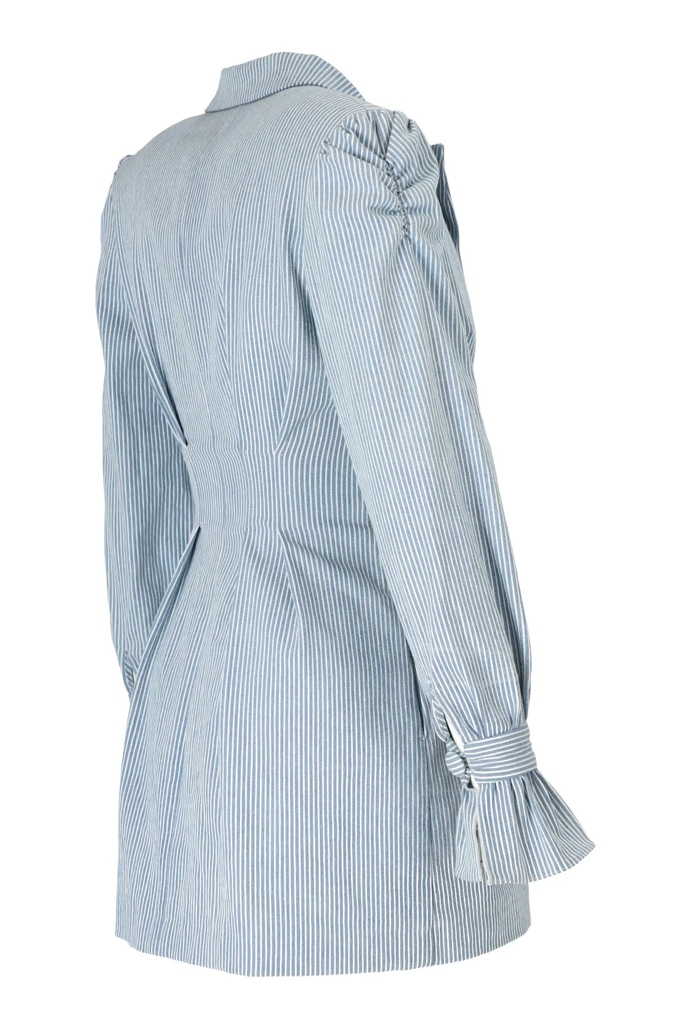 Vari - Blaues Denim-Minikleid mit Ausschnitt