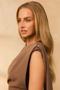 Erica – asymmetrical midi dress with waist tie