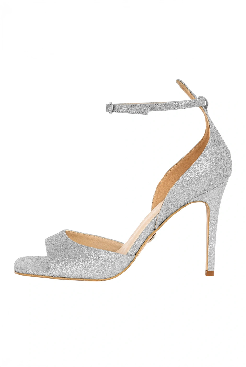 Atilla – Silberne Glitzersandalen
