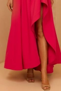 Margotta - Maxikleid mit asymmetrisch ausgestelltem Unterteil und herzförmigem Ausschnitt