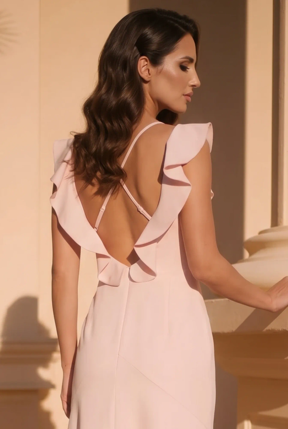 Yasemin - a powdered maxi dress