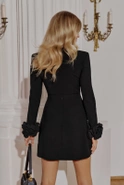 Janelle - Black Mini with Fancy Neckline