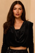 Usilia – black set: top + skirt