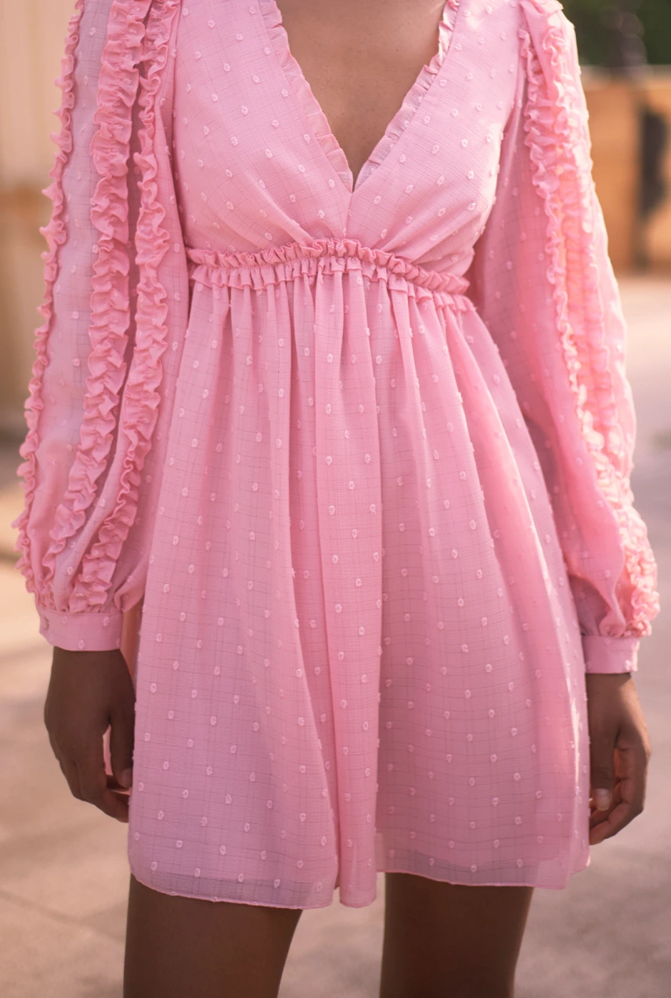 Uskaly - mini dress in magical pink