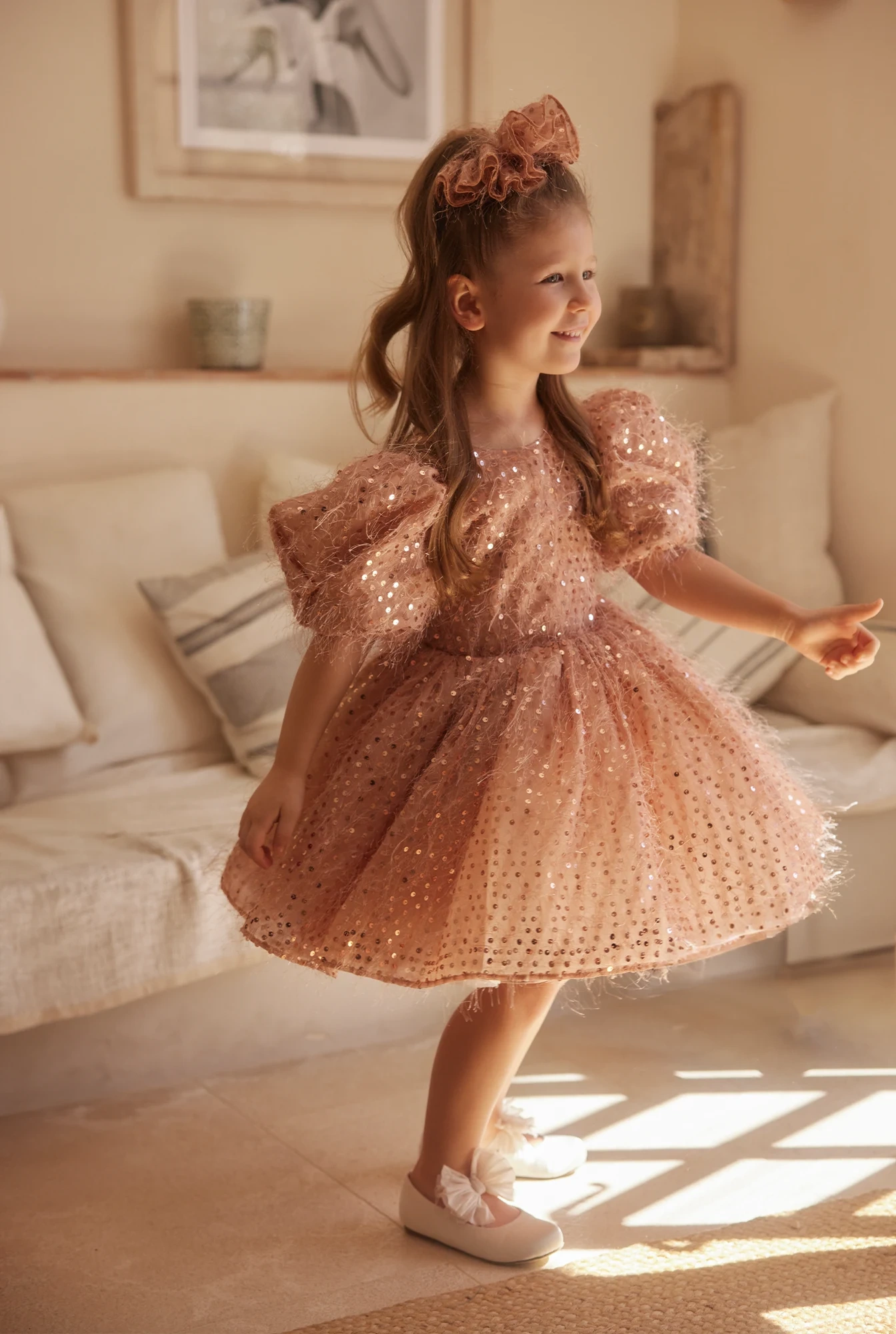 Kimi - Kinder-Minikleid mit Buffs und Zierschleife
