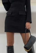 Chelsea – black mini dress with reinforced hem