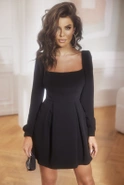 Sancha - Schwarzes Minikleid