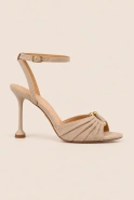 Avialle – beige Sandaletten auf schmalem Stiletto mit stabilem Finish