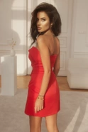 Alizee - asymmetrical mini with a flower