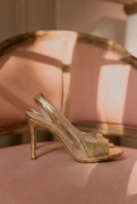Valles – goldene Sandaletten mit transparenten Details