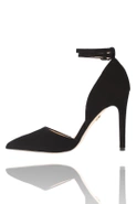 Terry - Schwarze Stilettos mit überzogener Spitze aus Wildleder