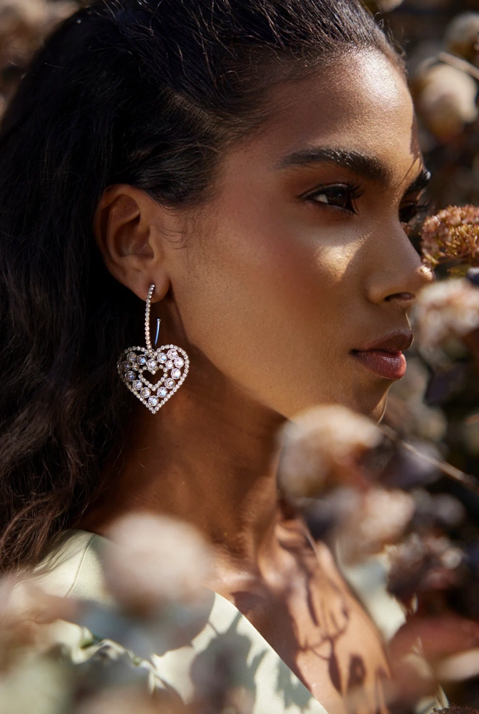 Lende - Herzförmige Ohrringe