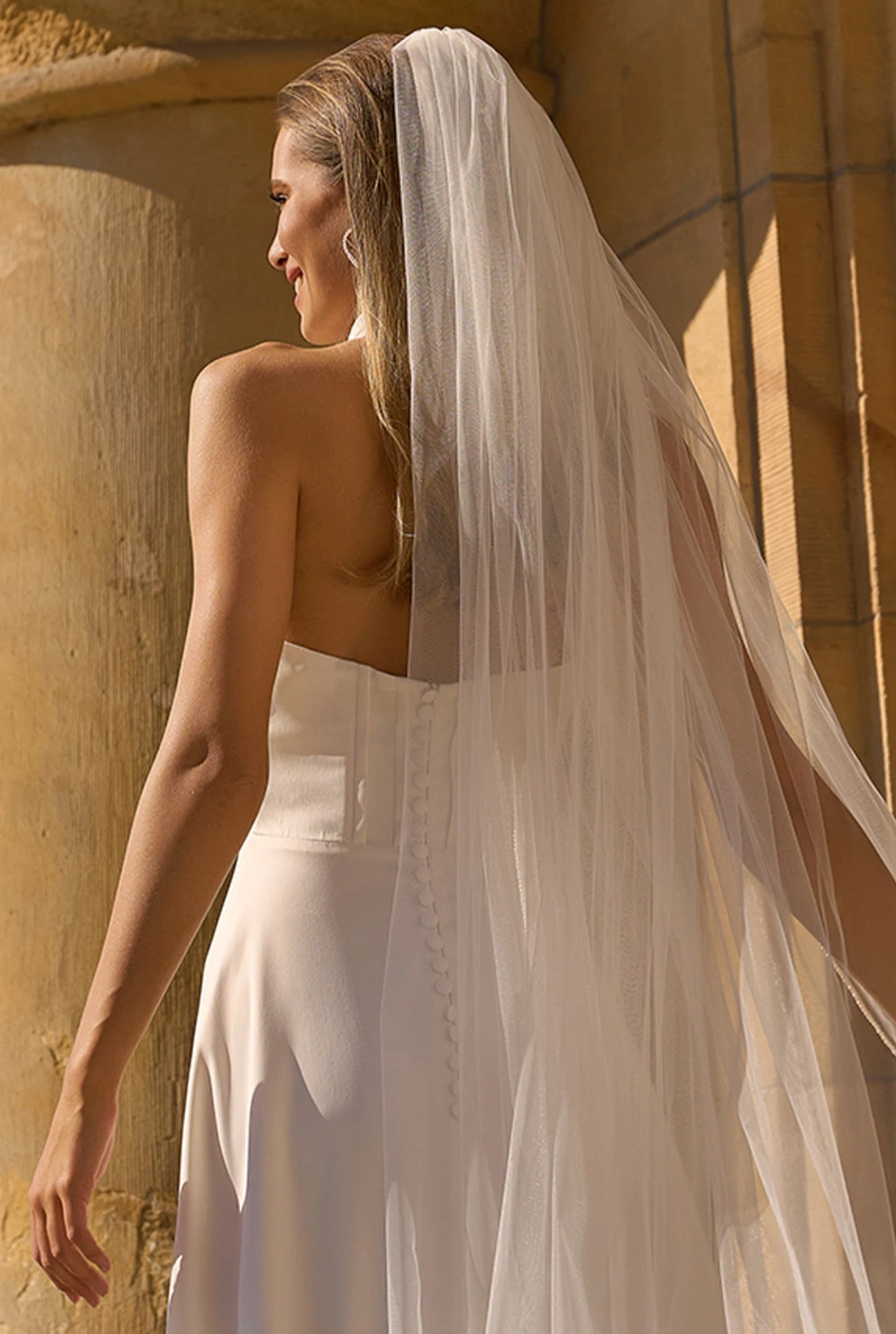 Nemezja - Maxikleid mit abnehmbarem Umschlagtuch