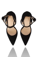Terry - Schwarze Stilettos mit überzogener Spitze aus Wildleder