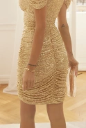 Nita - gold mini dress with sequins