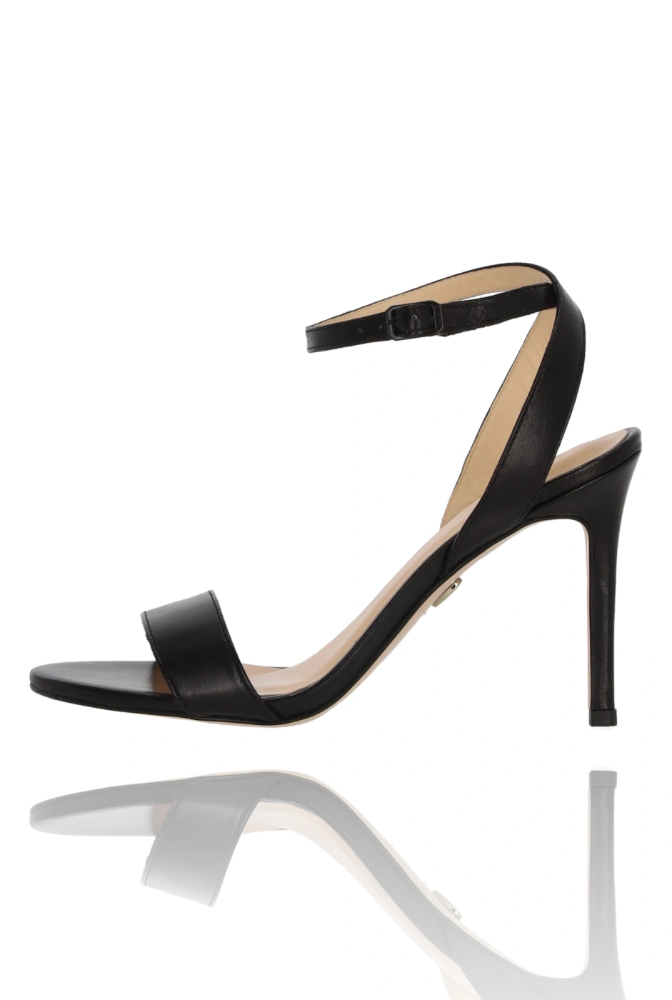 Brinley - Classic Black Stilettos with Matching Flower with Feathers
