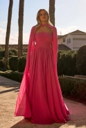 Oriana – Korsett-Maxikleid mit weiten Ärmeln